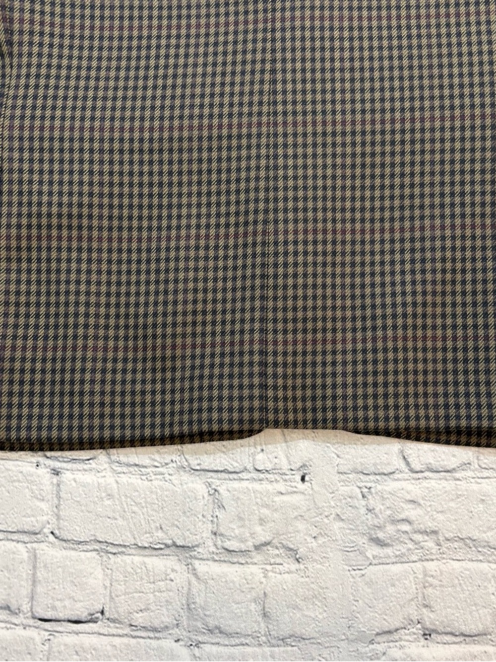 Gianelli Blazer Jacket Mens 40s Olive Green Polyester Wool Blend Houndstooth - Picture 11 of 16